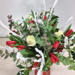 Bouquet de Noel rouge et blanc