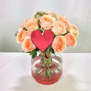 bouquet de rose sweet peach