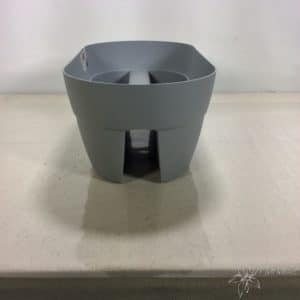 jardinière cavalière gris béton pris de coupe